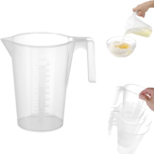 Kitchen measuring jug with polypropylene measuring cup stackable 1L - HENDI 567821