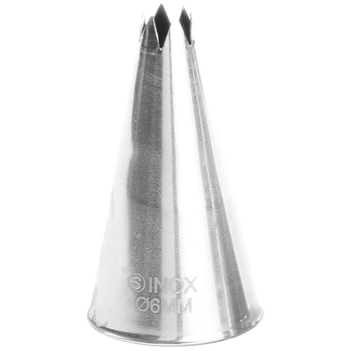 Saldumynų maišelių rankovių žvaigždutės antgalis plieninis, 6 mm skersmens - HENDI 551370