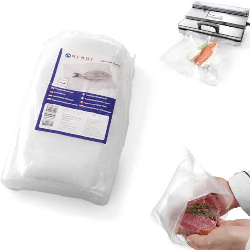 Moleted bags for strip vacuum packers 250x350mm 100pcs.