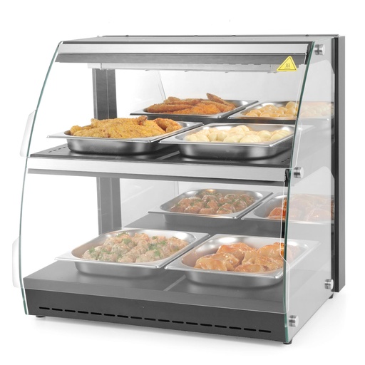 Heating showcase for reheating and presentation of food quartz 650mm wide