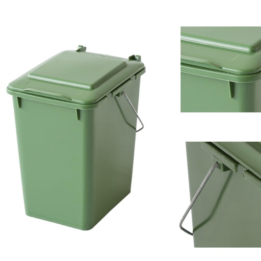Recycle garbage can for sorting garbage and trash - green 10L