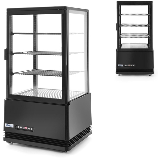 Confectionery refrigerated display case 3 shelves 68L LED - black