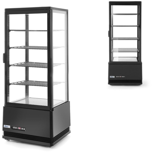 Confectionery refrigerated display case 4 shelves 98L LED - black