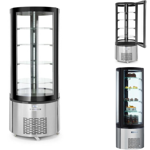 Round confectionery refrigerated display case 4 shelves LED 360L