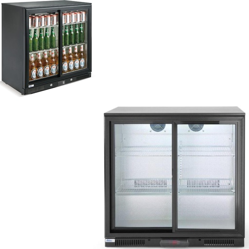 Gėrimų baro šaldytuvas 2 durų 90 cm pločio 228L