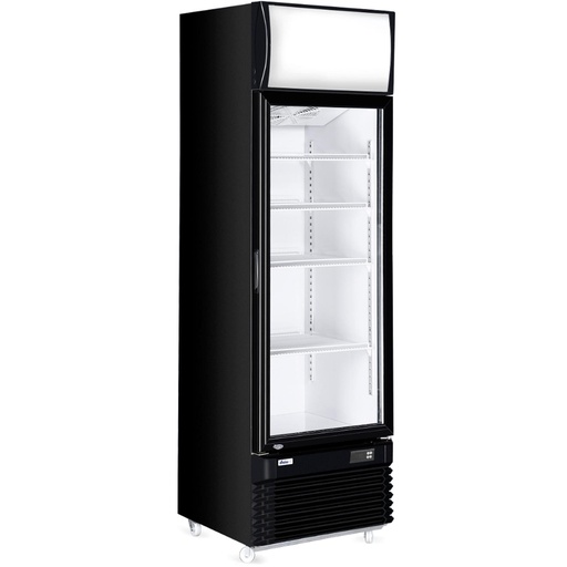 Display cabinet refrigerator with illuminated advertising panel 360L