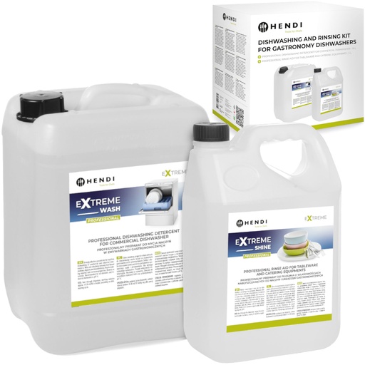 Washing and rinsing liquid for catering dishwashers KIT 10L + 5L