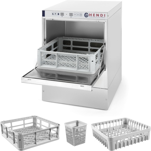 Bar dishwasher for glassware + dispenser + pump basket 40x40cm 230V 3 PROGRAMS