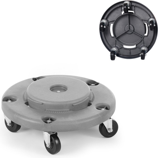 Cart base on wheels for 120L round kitchen waste container
