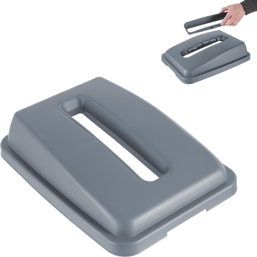 Lid with rectangular opening for 60L garbage can basket