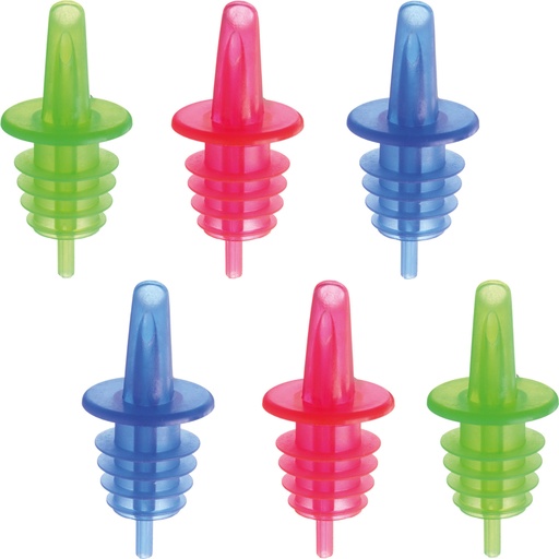 Liquor bottle tap dispenser 3 colors KIT 6pcs.