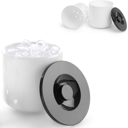 White ice container with black lid 5L