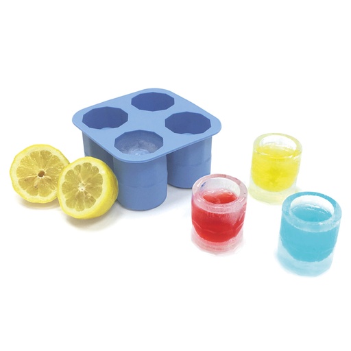 Ice cube maker silicone mold 4 x ice cube trays for SHOTS