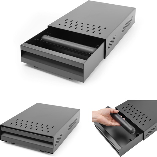 Coffee grounds drawer with bouncer coffee grinder base