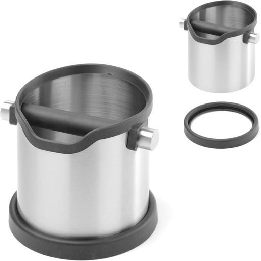 Bouncer coffee grounds container round steel