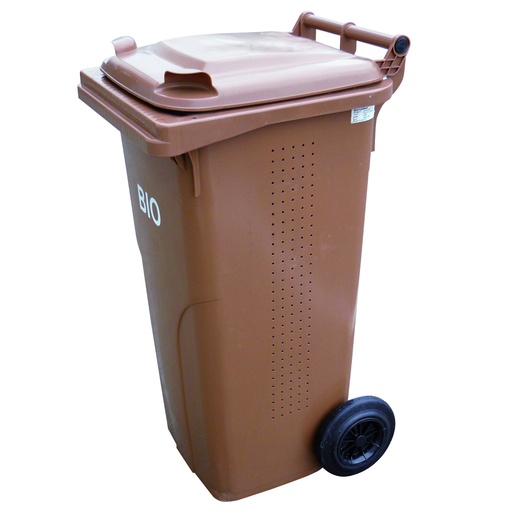 Bioatkritumu tvertne, ar dubulto dibenu, brūna 240L BIO + RUSH