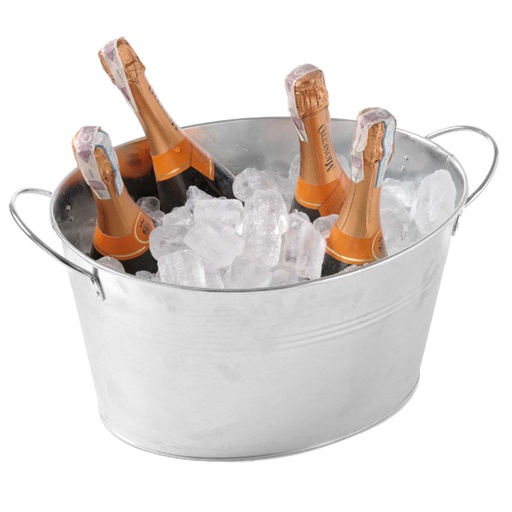 Champagne ice tray bowl steel 400x330mm