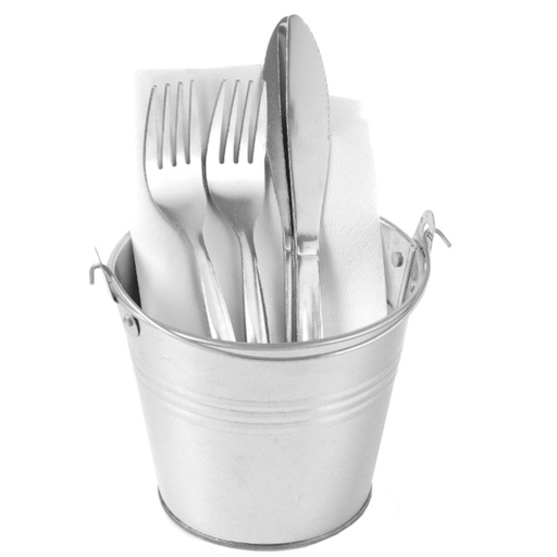 Miniature steel bucket with handle 120mm dia.