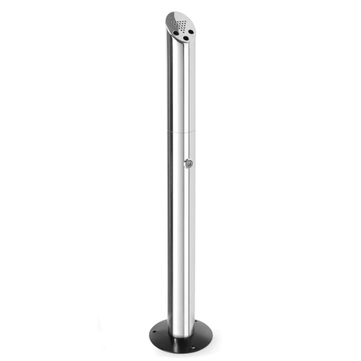 Pastovi nerūdijančio plieno peleninė, kurios skersmuo 170 mm H 920 mm