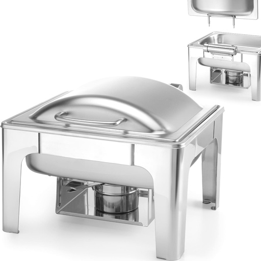 Food warmer for candle paste satin steel GN 1/2