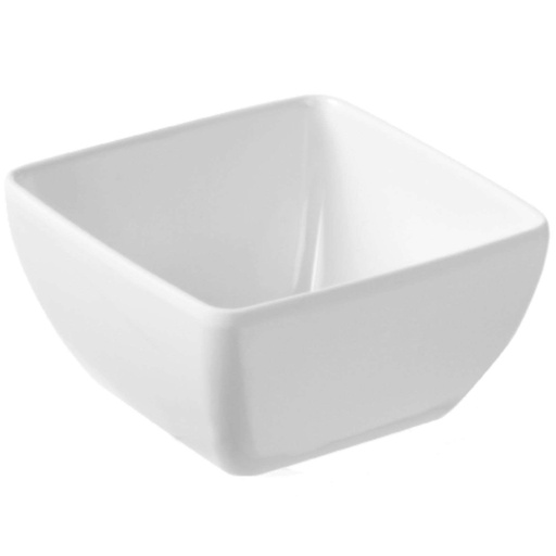 Melamine square food bowl white 13x13cm