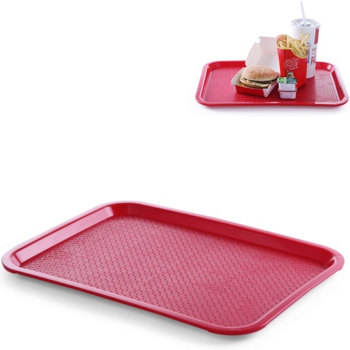 Fast Food polypropylene tray 35x45cm - red