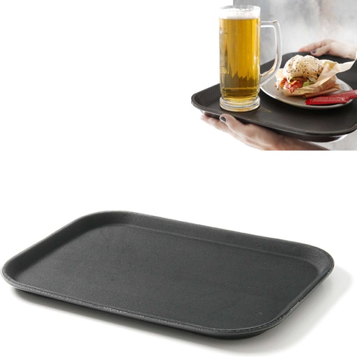 GN 1/1 non-slip resistant waiter's tray - black
