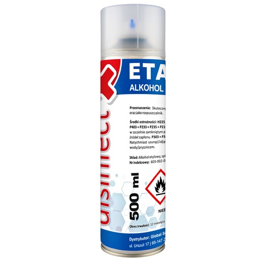ETANOL - DISINFECT 99% denatured ethyl alcohol spray 500ml