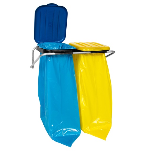 Wall-mounted wall bracket for waste segregation 2 colors - 120L bags