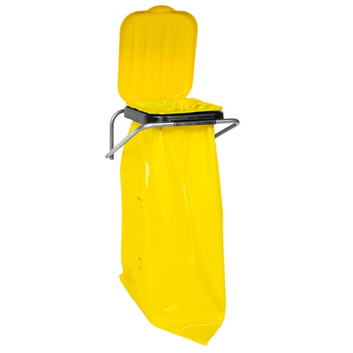 Hanging wall bracket for waste segregation yellow - 120L bags
