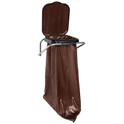 Wall-mounted wall bracket for waste segregation brown - 120L bags