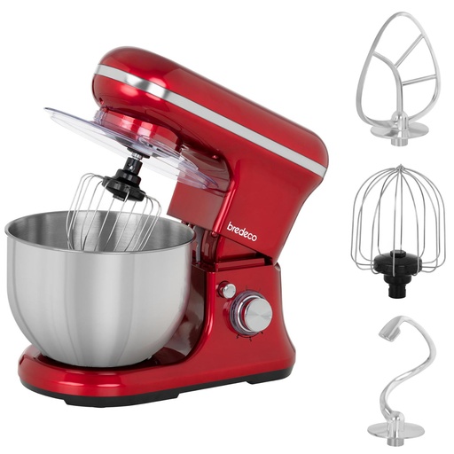 Planetary dough processor mixer 3-in-1 5L 1200W red