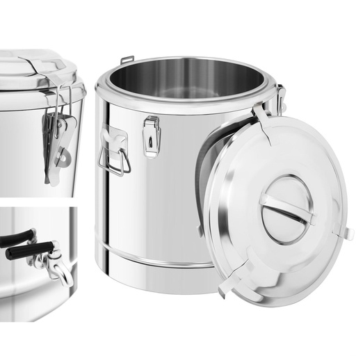 Catering thermos with tap for transporting beverages steel 40L