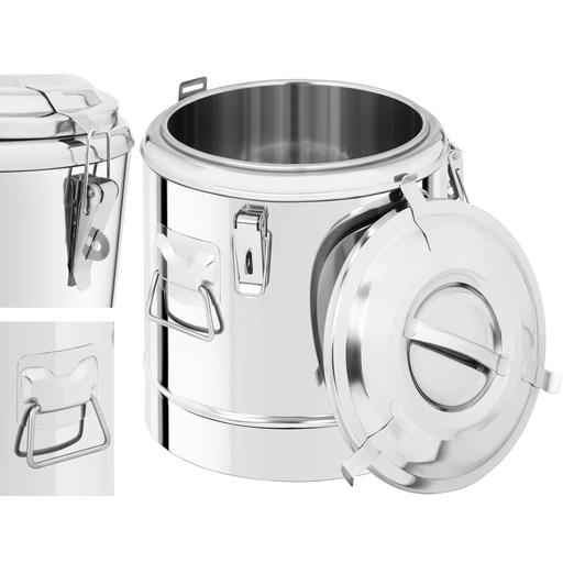 Steel catering thermos for food transportation 12L