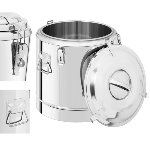 Steel catering thermos for food transportation 35L