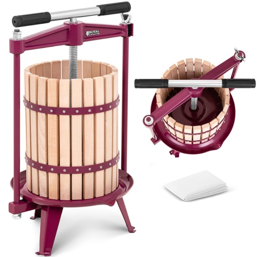 Wine juice press wooden frame squeezer + 18L filter bag