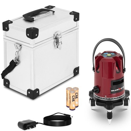 Self-levelling cross line laser with stand 25 m
