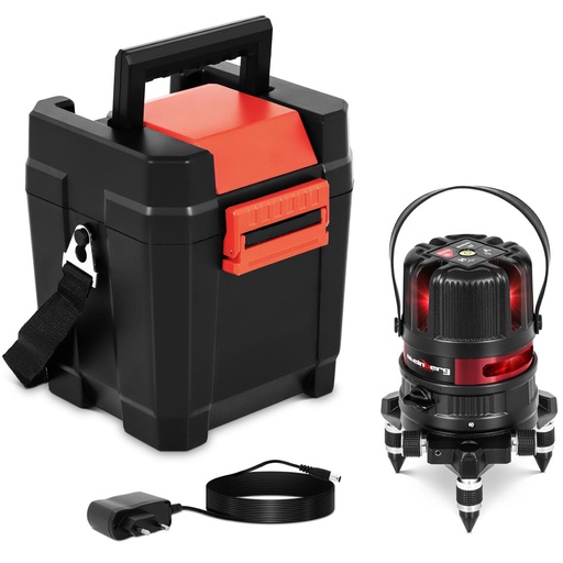 Linear self-leveling cross line laser with tripod and case 25 m 360