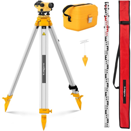 Self-leveling optical leveler with tripod and patch - magnification 32x dia. 38 mm
