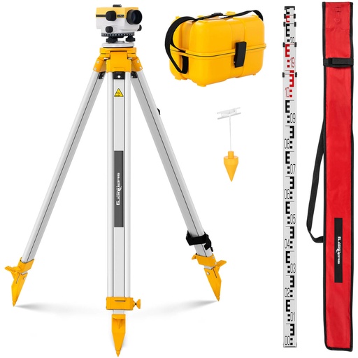 Self-levelling optical leveler with tripod and patch - magnification 24x dia. 36 mm