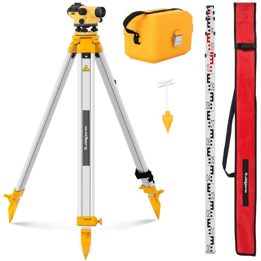 Self-levelling optical leveler with tripod and patch - magnification 28x dia. 36 mm
