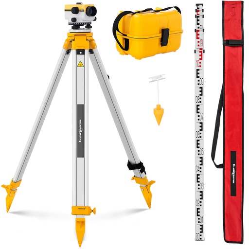 Self-leveling optical leveler with tripod and patch - magnification 32x dia. 40 mm