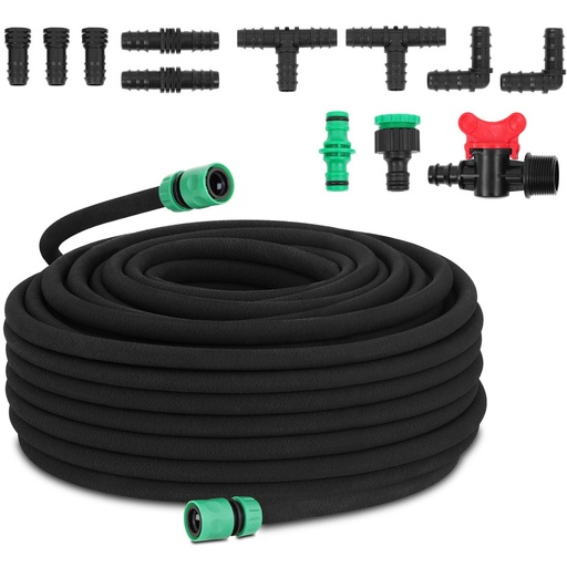 Drip irrigation line hose for watering plants KIT + valve 50 m