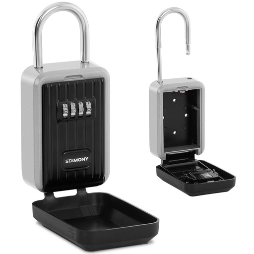 Safe deposit box for keys with combination lock and padlock + SHIELD ST-KS-300N