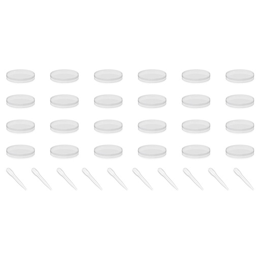 Laboratory petri dish 90 x 15 mm set of 24 pcs pipettes 10 pcs.