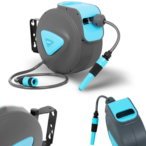 Garden hose with automatic wall reel 10 m + 1 m 5/6''