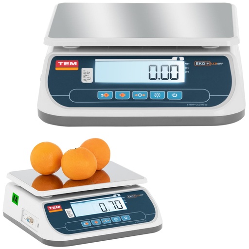 Komercinės svarstyklės 15 kg / 5 g LCD M LEGALIZAVIMAS