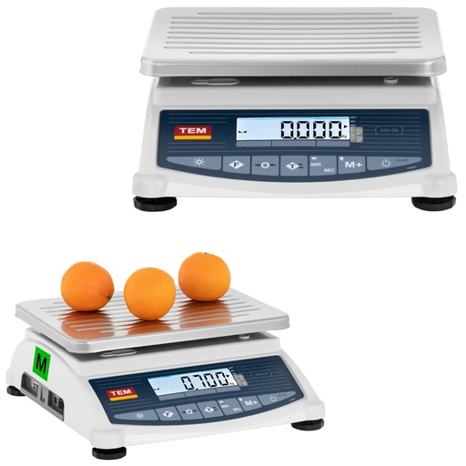 Komercinės svarstyklės 60 kg / 20 g LCD M LEGALIZAVIMAS