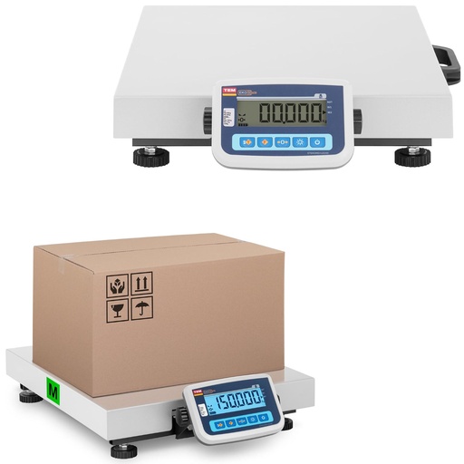 Sandėlio siuntų svarstyklės 150 kg / 50 g LCD M LEGALIZAVIMAS