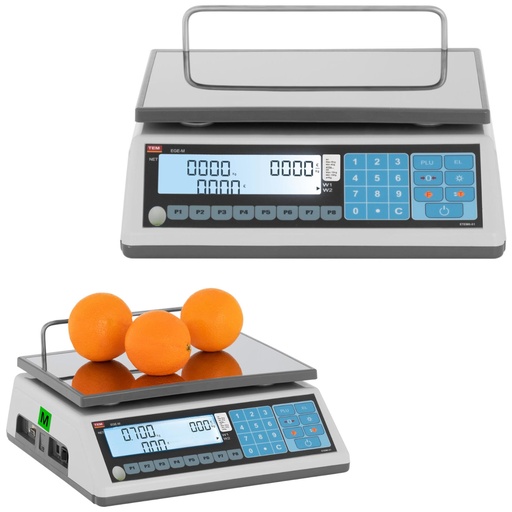Komercinės svarstyklės 15 kg / 5 g LCD M LEGALIZAVIMAS